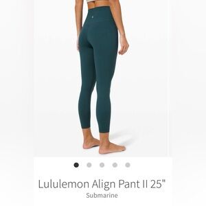 Lululemon Align Pant II 25" in Submarine